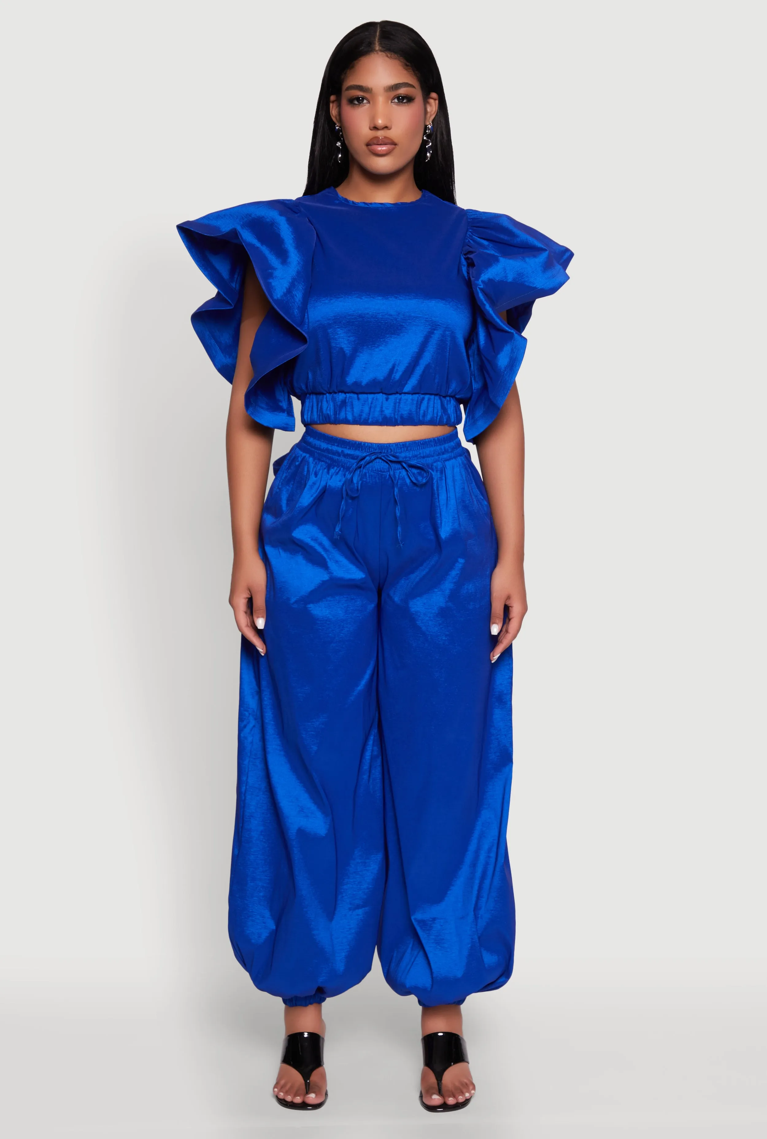 Flutter Sleeve Crop Top sold by Rainbow product image thumbnail 2