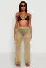 Printed Pattern Ruffle Trim Cover Up Pants sold by Rainbow