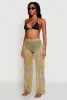 Printed Pattern Ruffle Trim Cover Up Pants sold by Rainbow