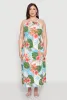 Plus Size Floral Chain Print Maxi Dress sold by Rainbow