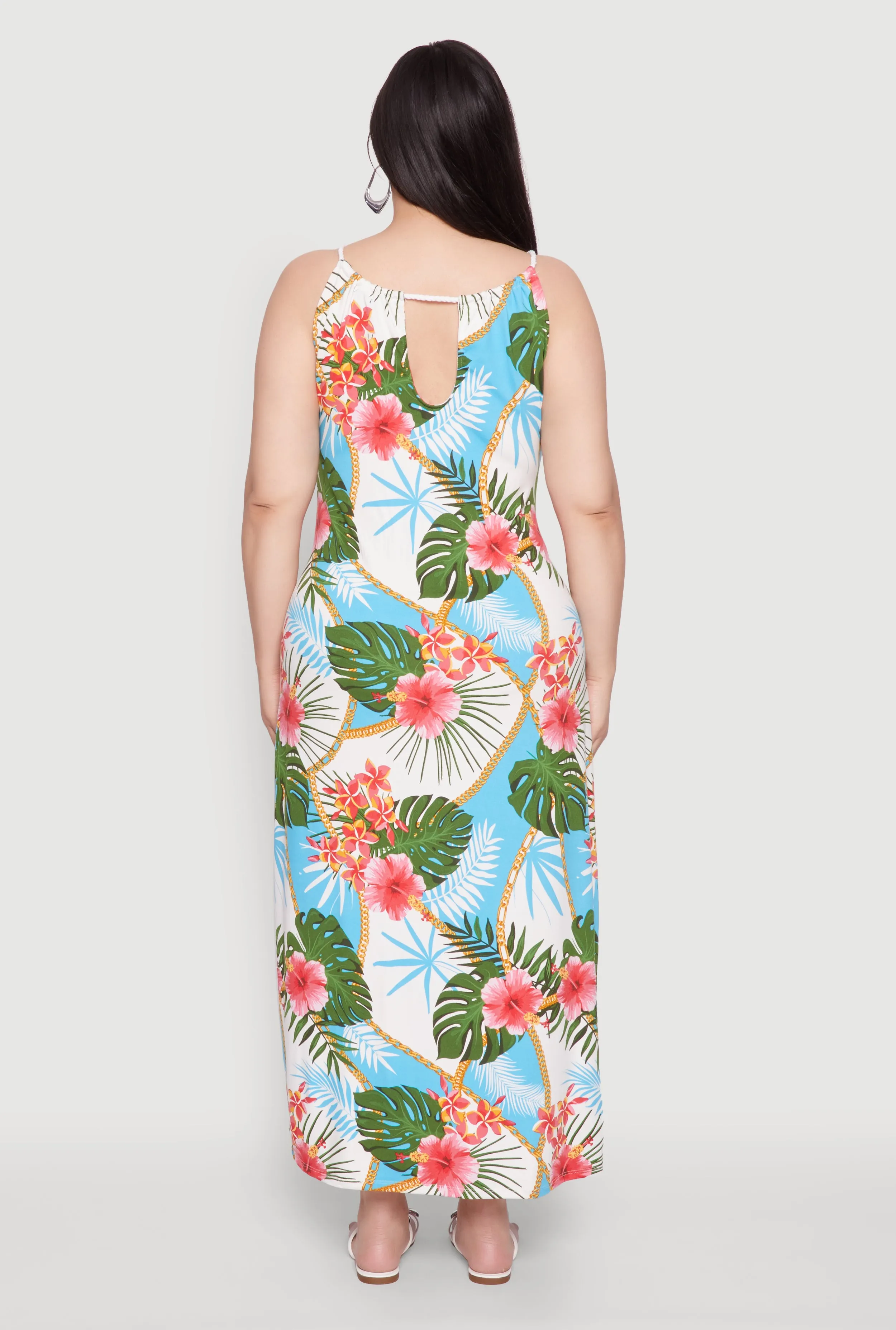 Plus Size Floral Chain Print Maxi Dress sold by Rainbow product image thumbnail 5
