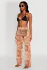 Printed Pattern Ruffle Trim Cover Up Pants sold by Rainbow