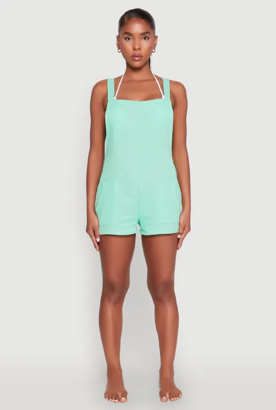 Gauze Knit Cover Up Romper sold by Rainbow