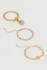 Cubic Zirconia Chain Charm Bracelet Trio sold by Rainbow
