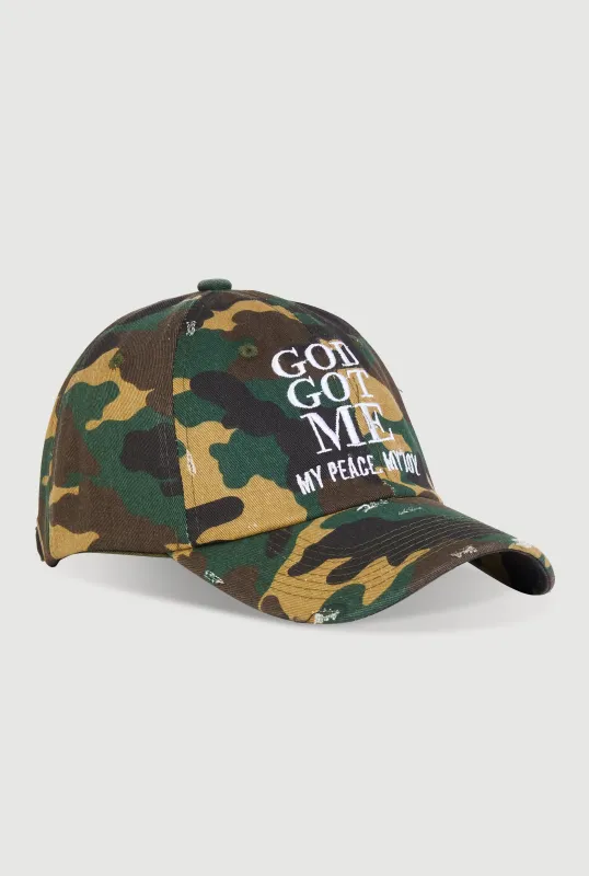 God Got Me My Peace My Joy Baseball Cap sold by Rainbow