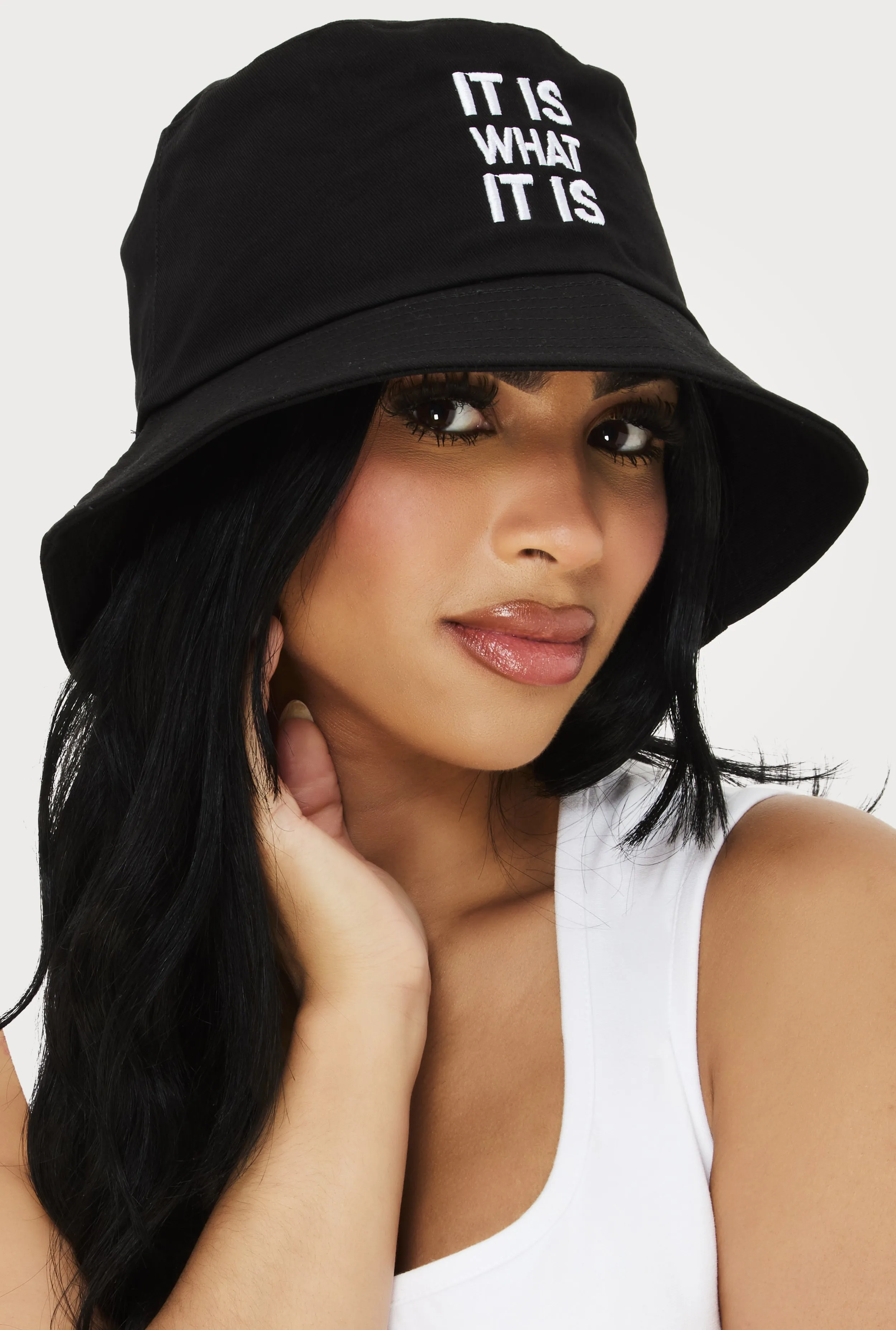 It Is What It Is Embroidered Bucket Hat sold by Rainbow product image thumbnail 2