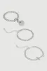 Cubic Zirconia Chain Charm Bracelet Trio sold by Rainbow