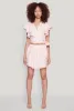 Haute Monde Flutter Sleeve Side Tie Wrap Top sold by Rainbow