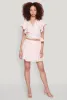 Haute Monde Flutter Sleeve Side Tie Wrap Top sold by Rainbow