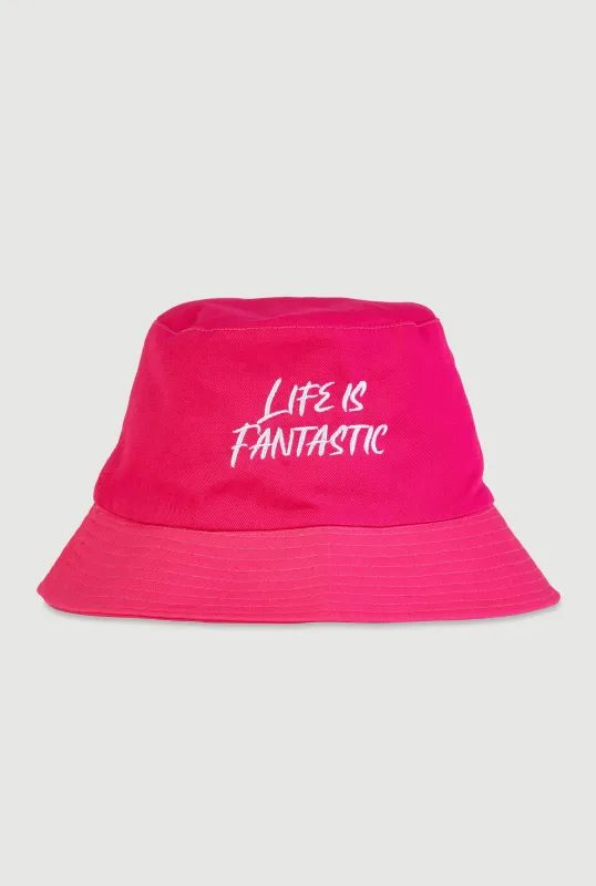Life Is Fantastic Bucket Hat sold by Rainbow