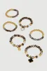 Beaded Charm Stretch Bracelets Set of 6 sold by Rainbow