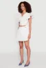 Haute Monde Flutter Sleeve Side Tie Wrap Top sold by Rainbow