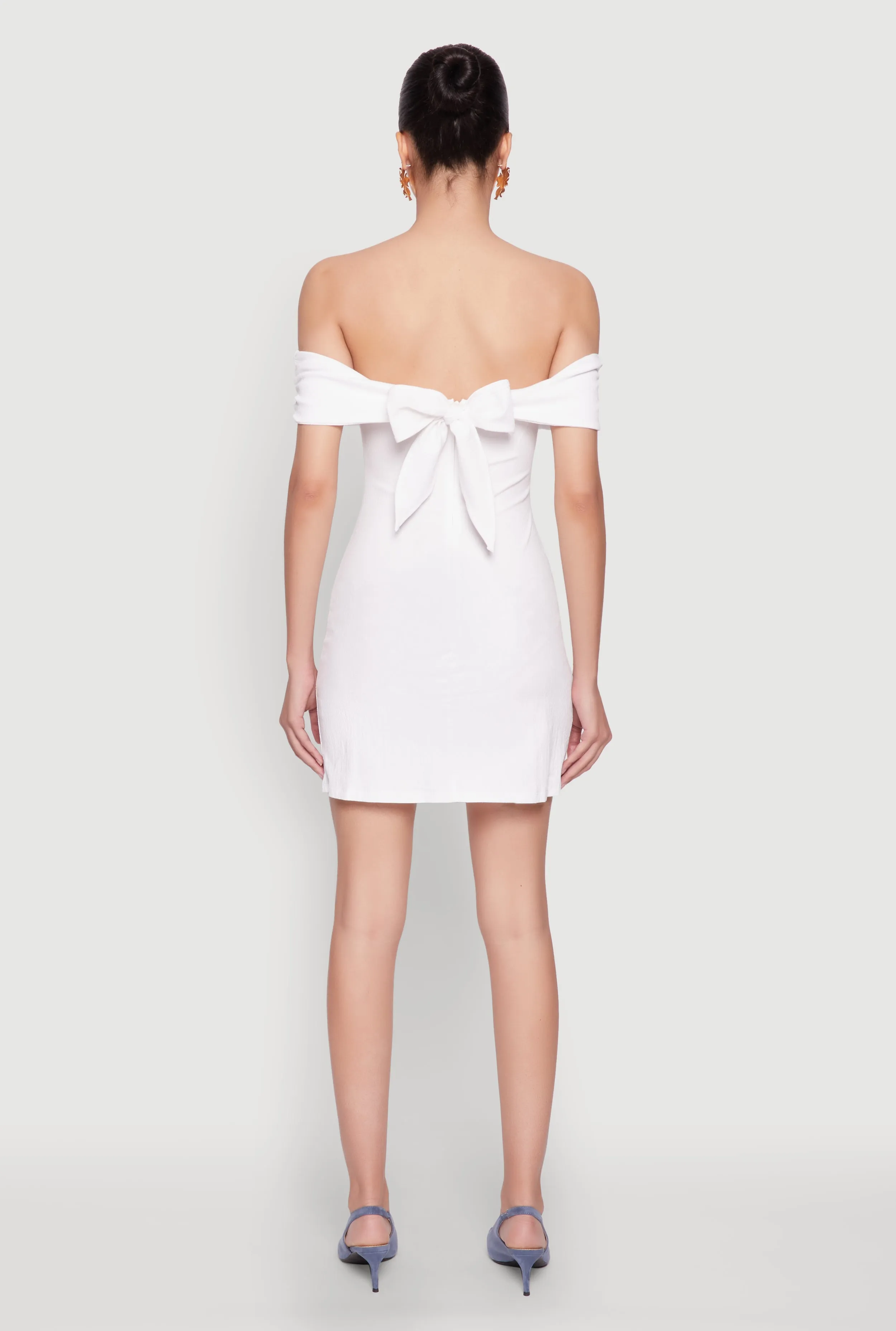 Iris Bow Detail Ruched Overlay Dress sold by Rainbow product image thumbnail 5