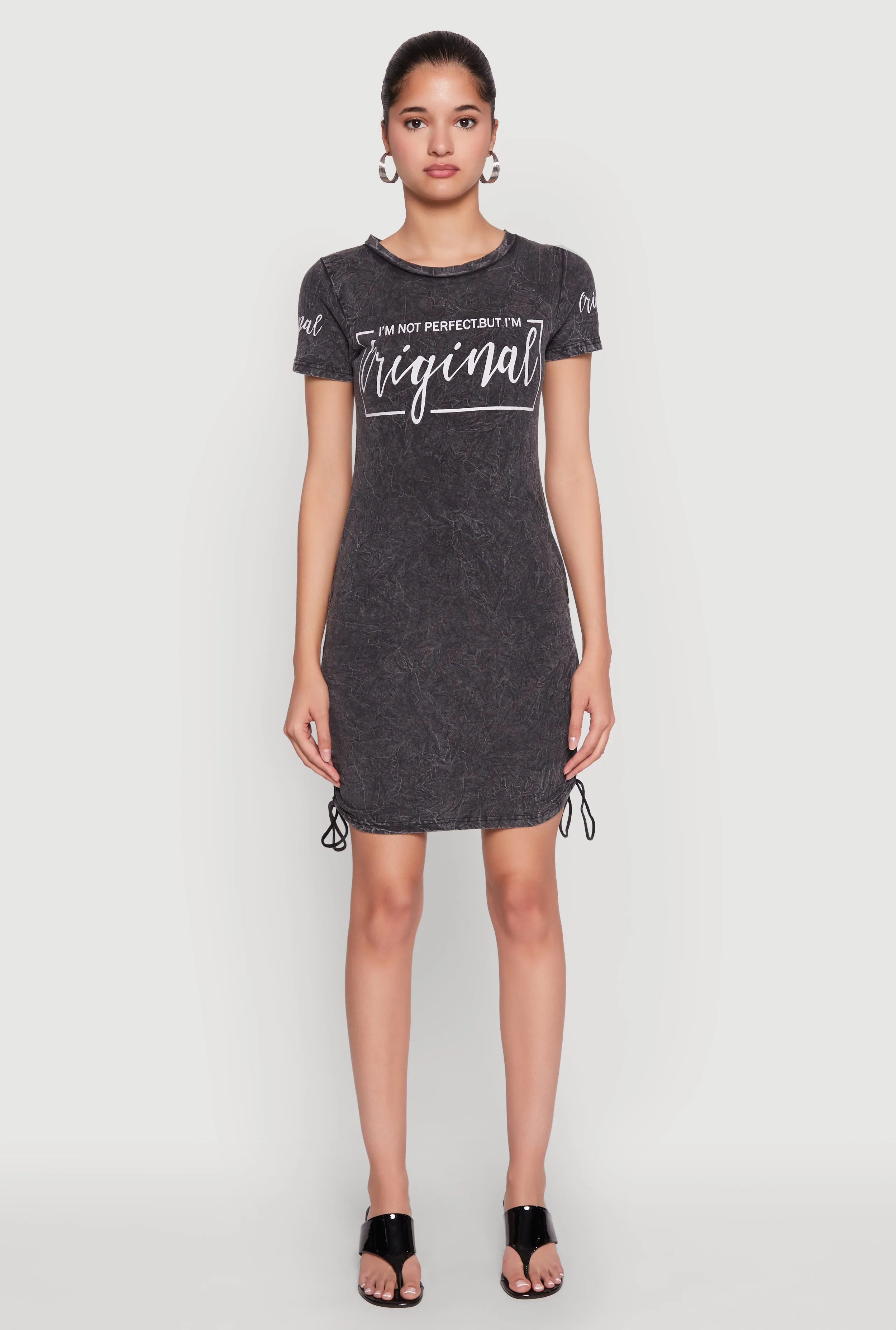 Im Not Perfect But Im Original Ruched Dress sold by Rainbow product image thumbnail 2