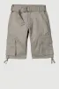 Boys Belted Tie Hem Cargo Pocket Shorts sold by Rainbow