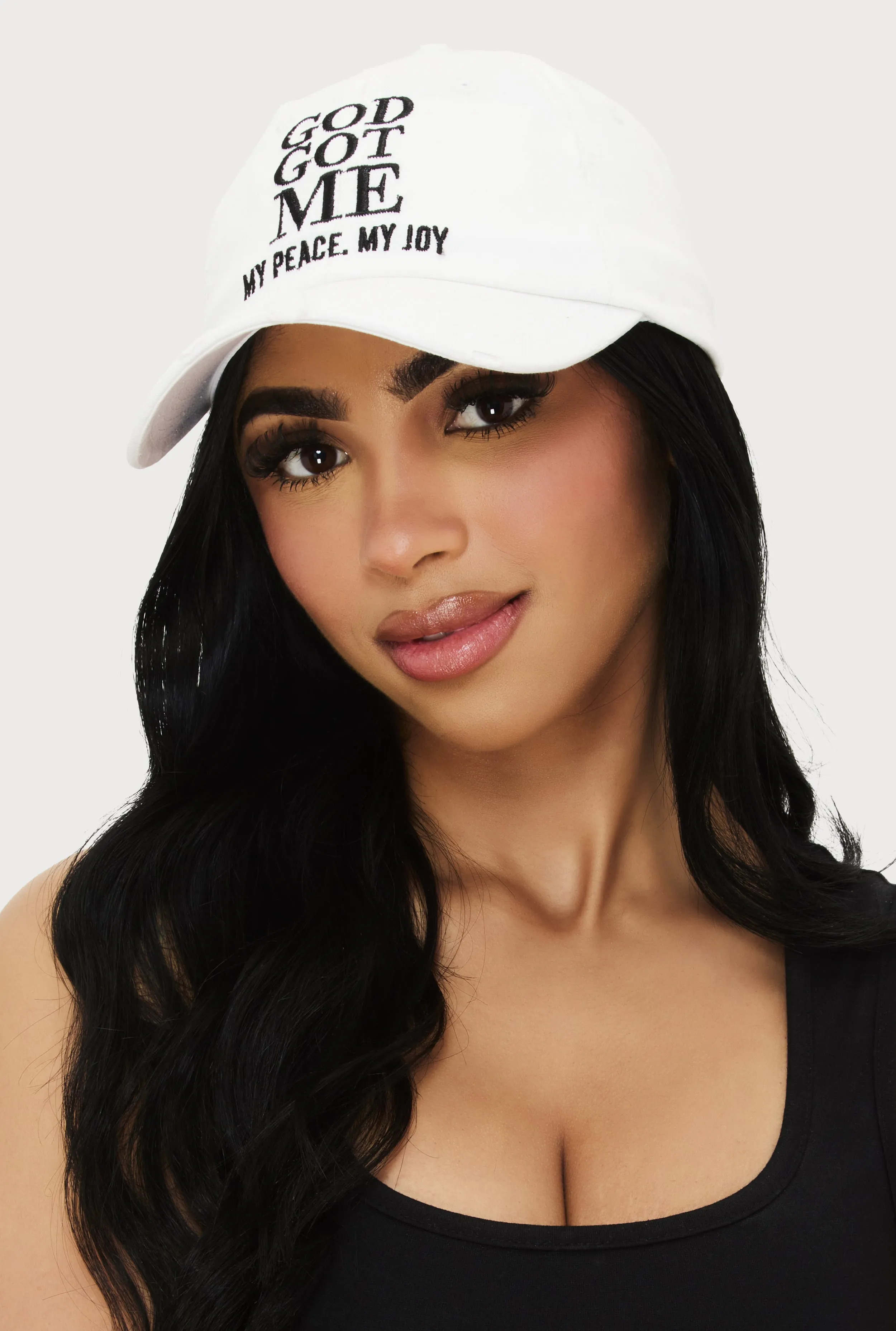 God Got Me My Peace My Joy Baseball Cap sold by Rainbow product image thumbnail 2