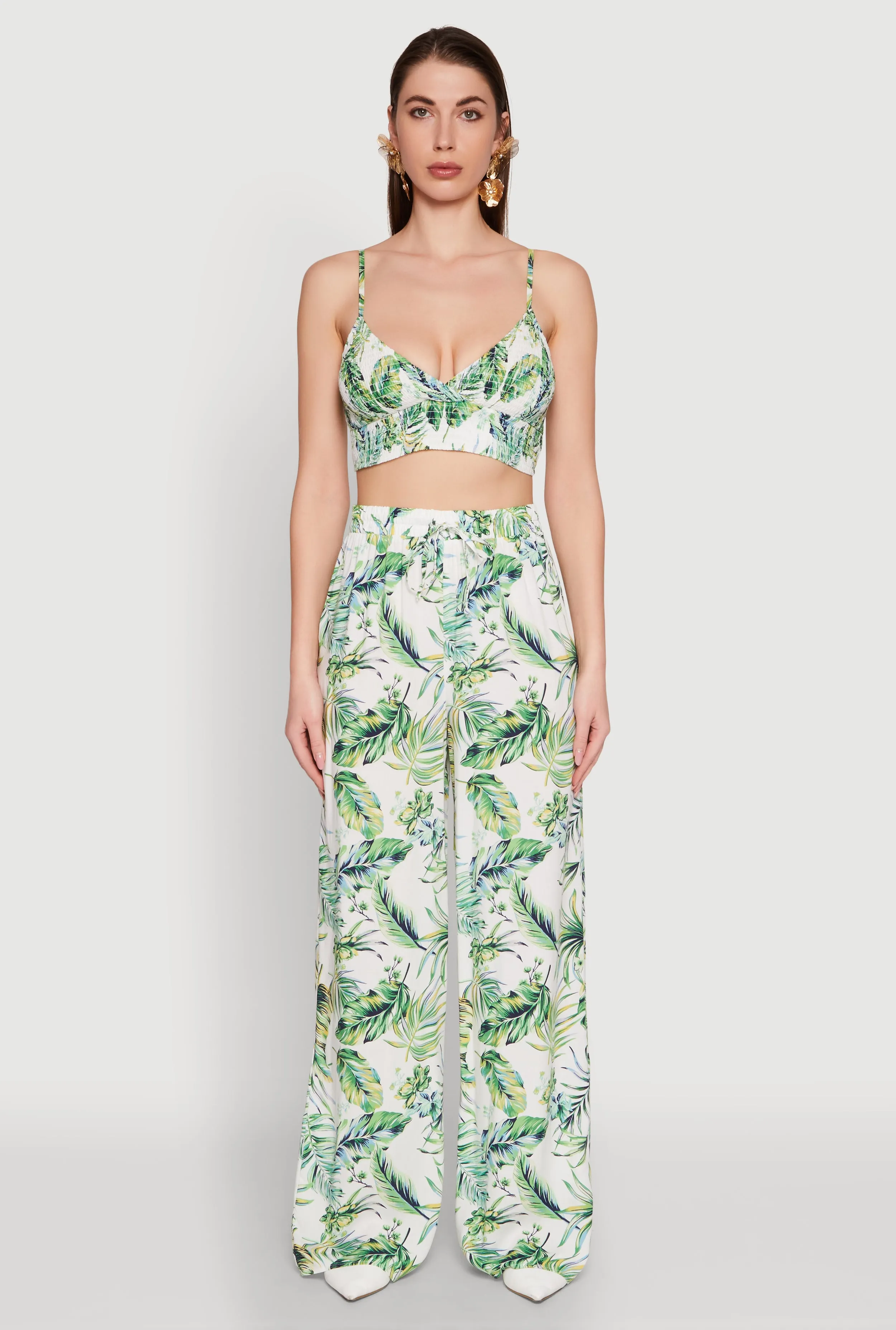 Almost Famous Tropical Print Palazzo Pants sold by Rainbow product image thumbnail 2