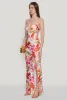 Iris Floral Print Lace Up Back Maxi Dress sold by Rainbow
