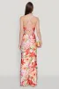 Iris Floral Print Lace Up Back Maxi Dress sold by Rainbow