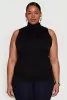 Plus Size Seamless Mock Neck Rib Knit Tank Top sold by Rainbow