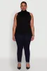 Plus Size Seamless Mock Neck Rib Knit Tank Top sold by Rainbow