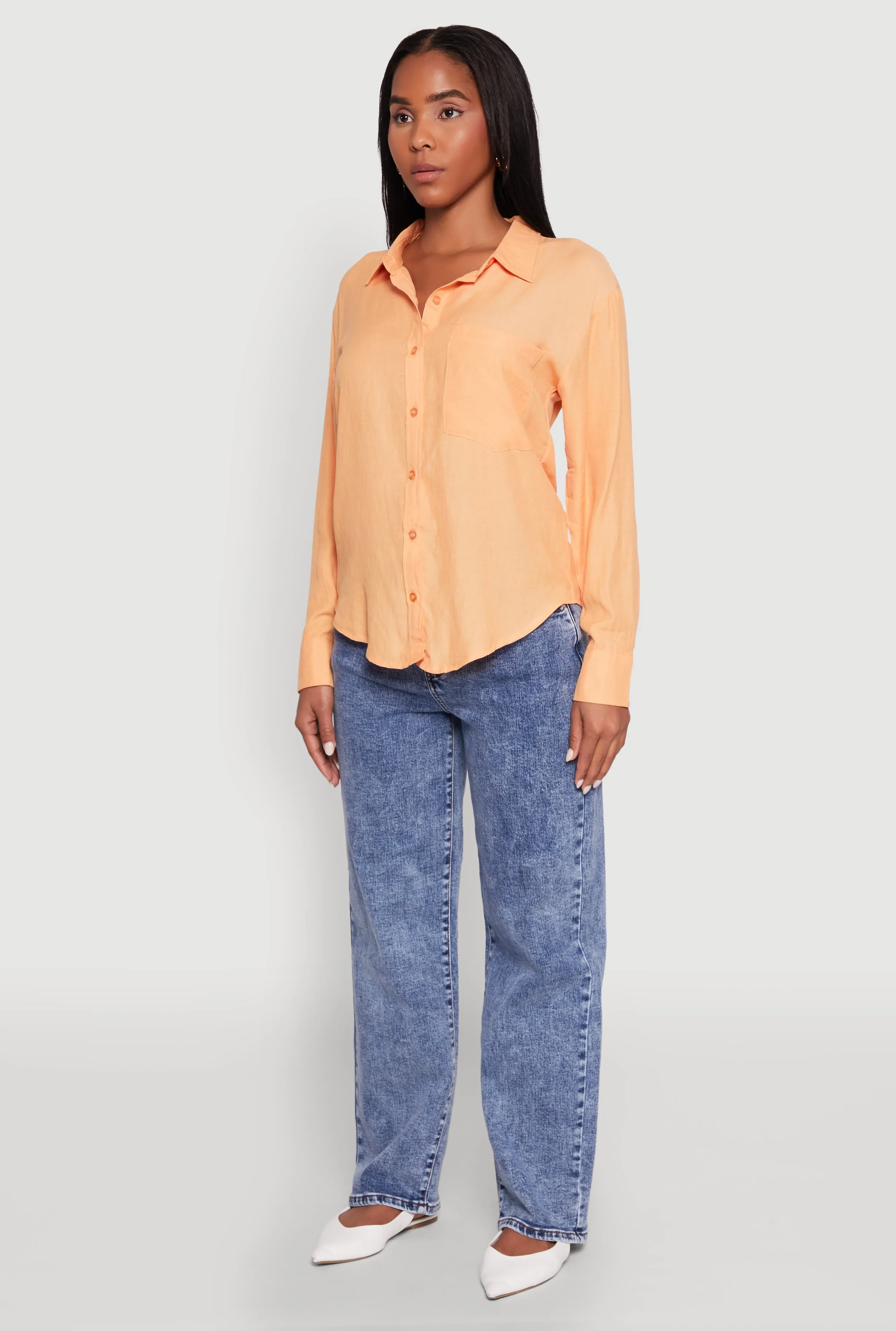 Iris Gauze Knit Button Front Shirt sold by Rainbow product image thumbnail 5