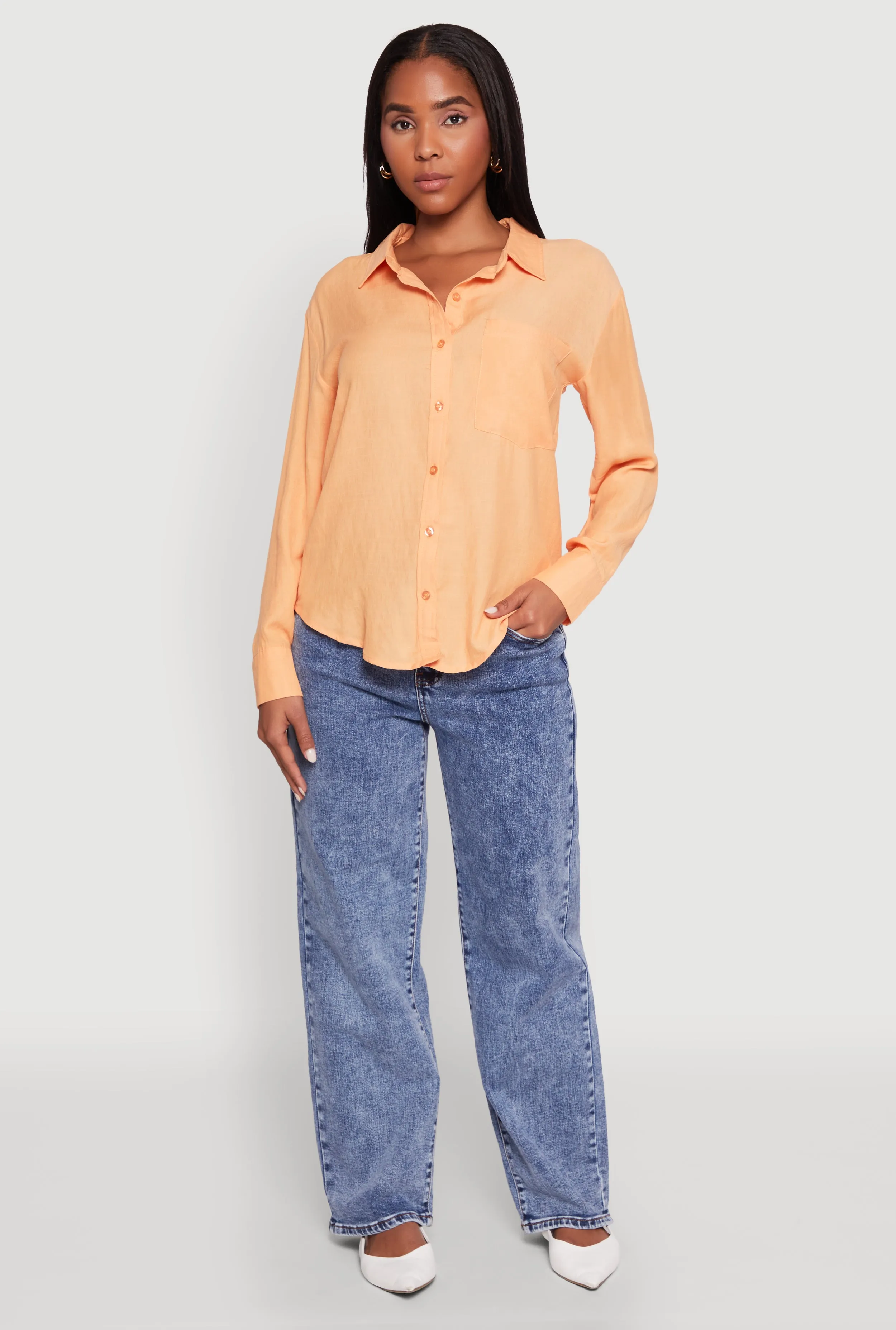 Iris Gauze Knit Button Front Shirt sold by Rainbow product image thumbnail 3