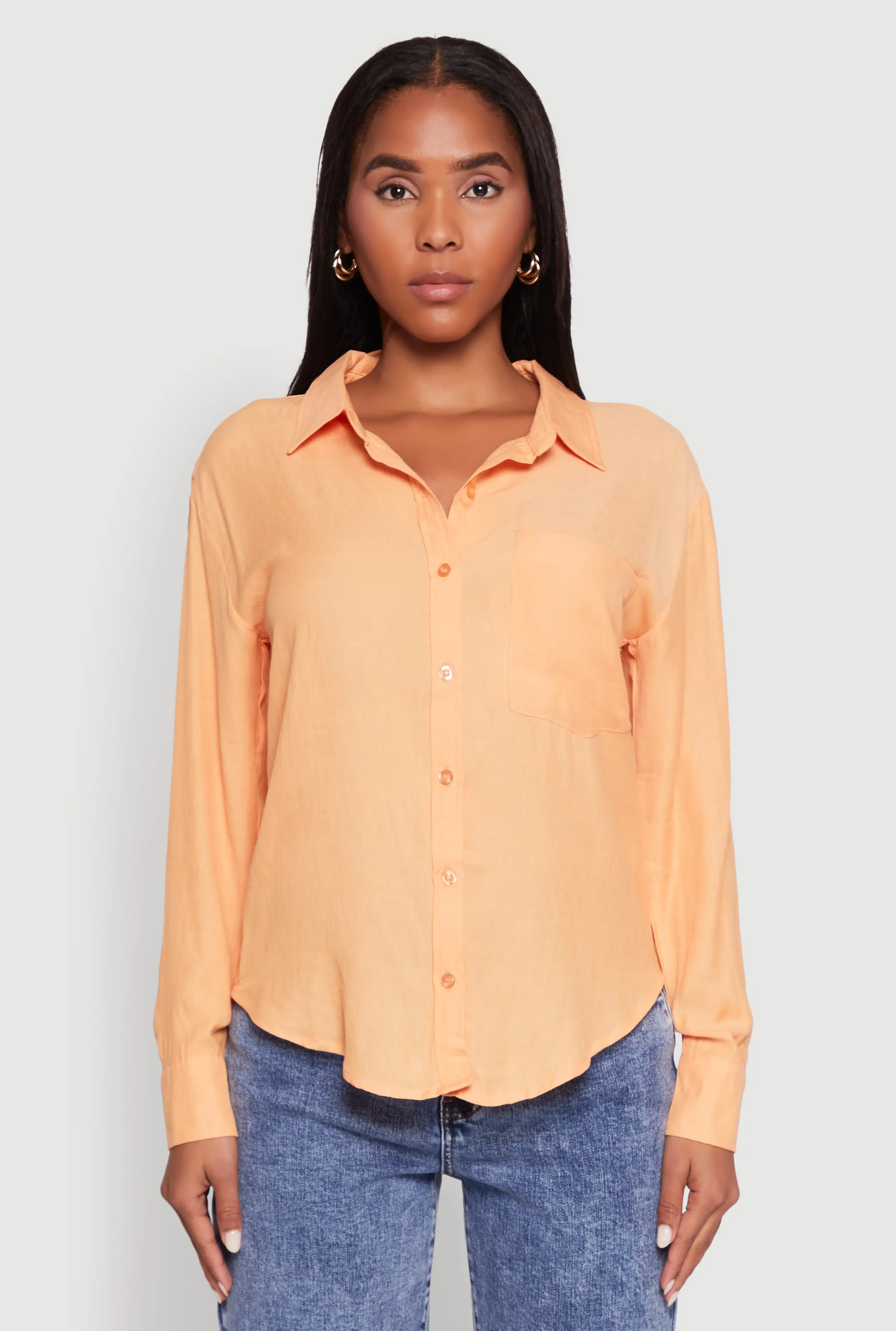 Iris Gauze Knit Button Front Shirt sold by Rainbow product image thumbnail 2