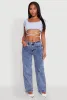 Ruched Tie Back Bubble Sleeve Crop Top sold by Rainbow