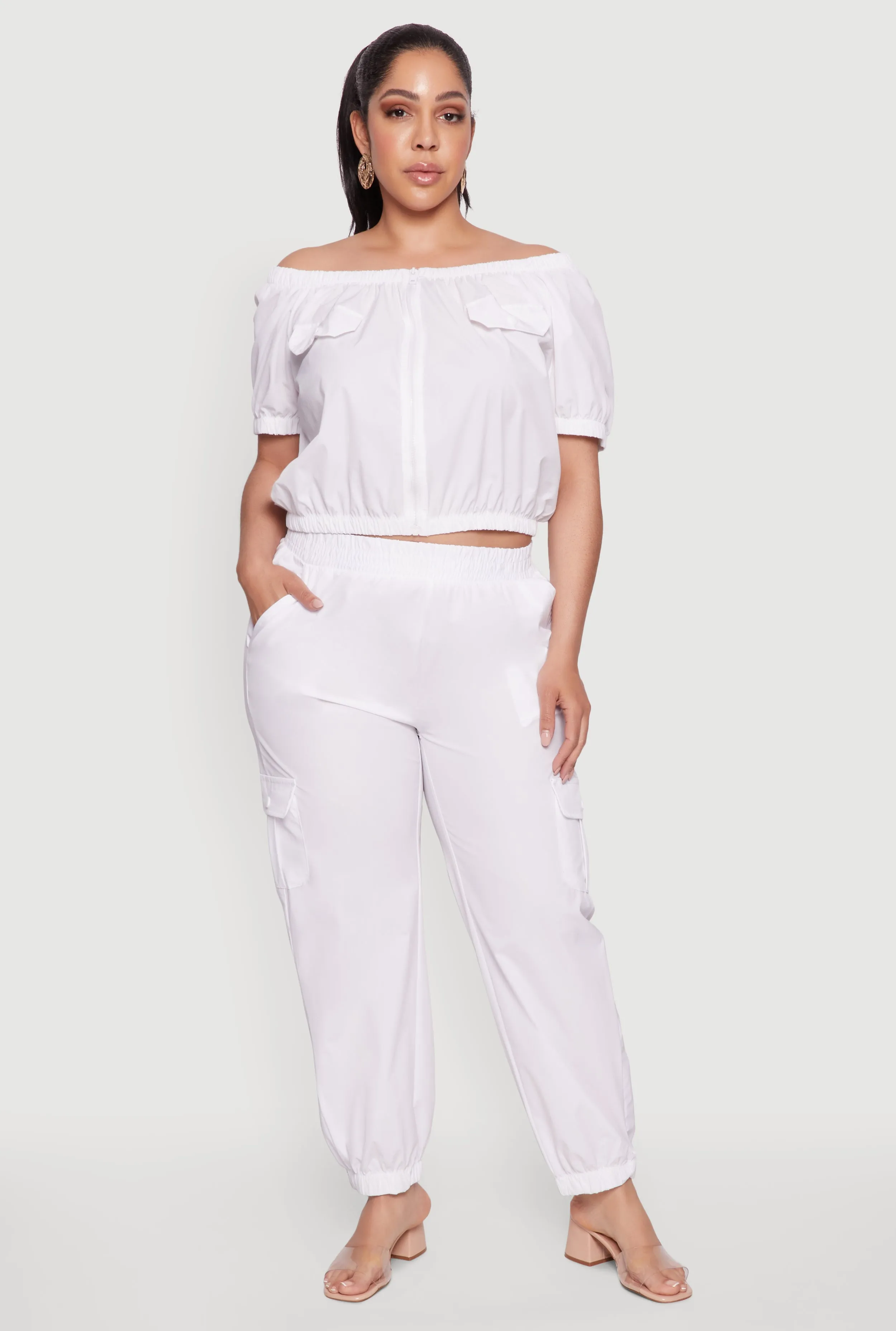 Plus Size Nylon Cargo Joggers sold by Rainbow product image thumbnail 2