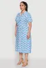 Plus Size Wavy Striped Midi Shirt Dress sold by Rainbow