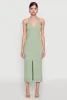 Open Tie Back Button Front Maxi Dress sold by Rainbow