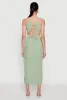 Open Tie Back Button Front Maxi Dress sold by Rainbow