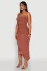 Haute Monde Cowl Neck Asymmetrical Dress sold by Rainbow
