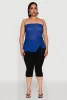 Plus Size Sheer Ruched Drawstring Tube Top sold by Rainbow