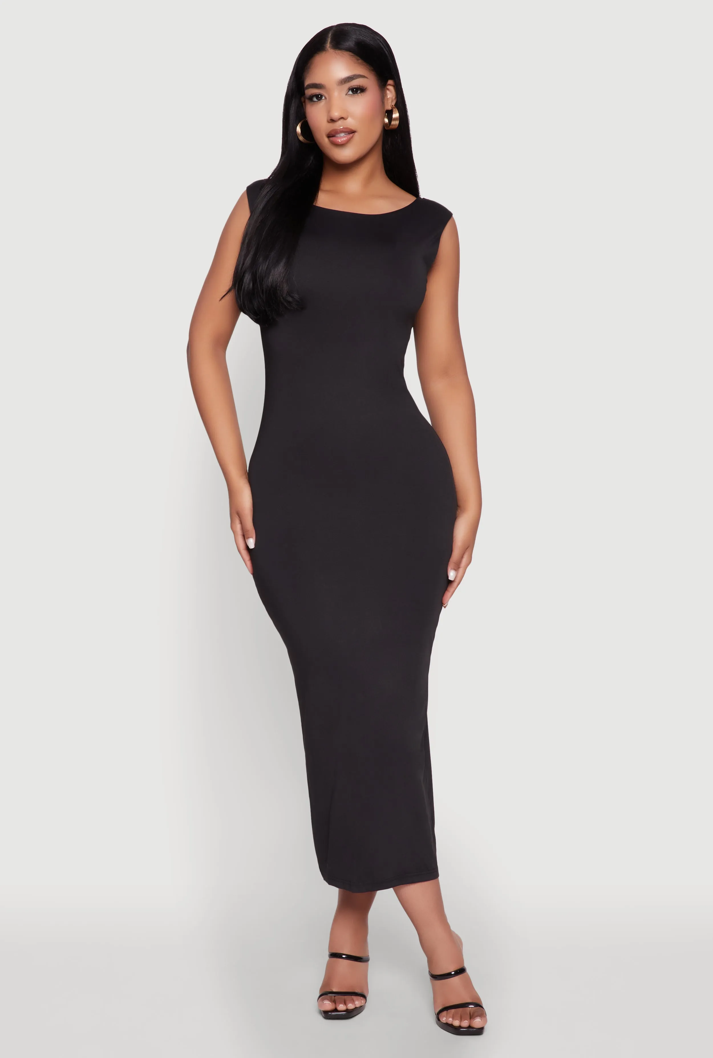 Scoop Neck Open Back Maxi Dress sold by Rainbow product image thumbnail 2