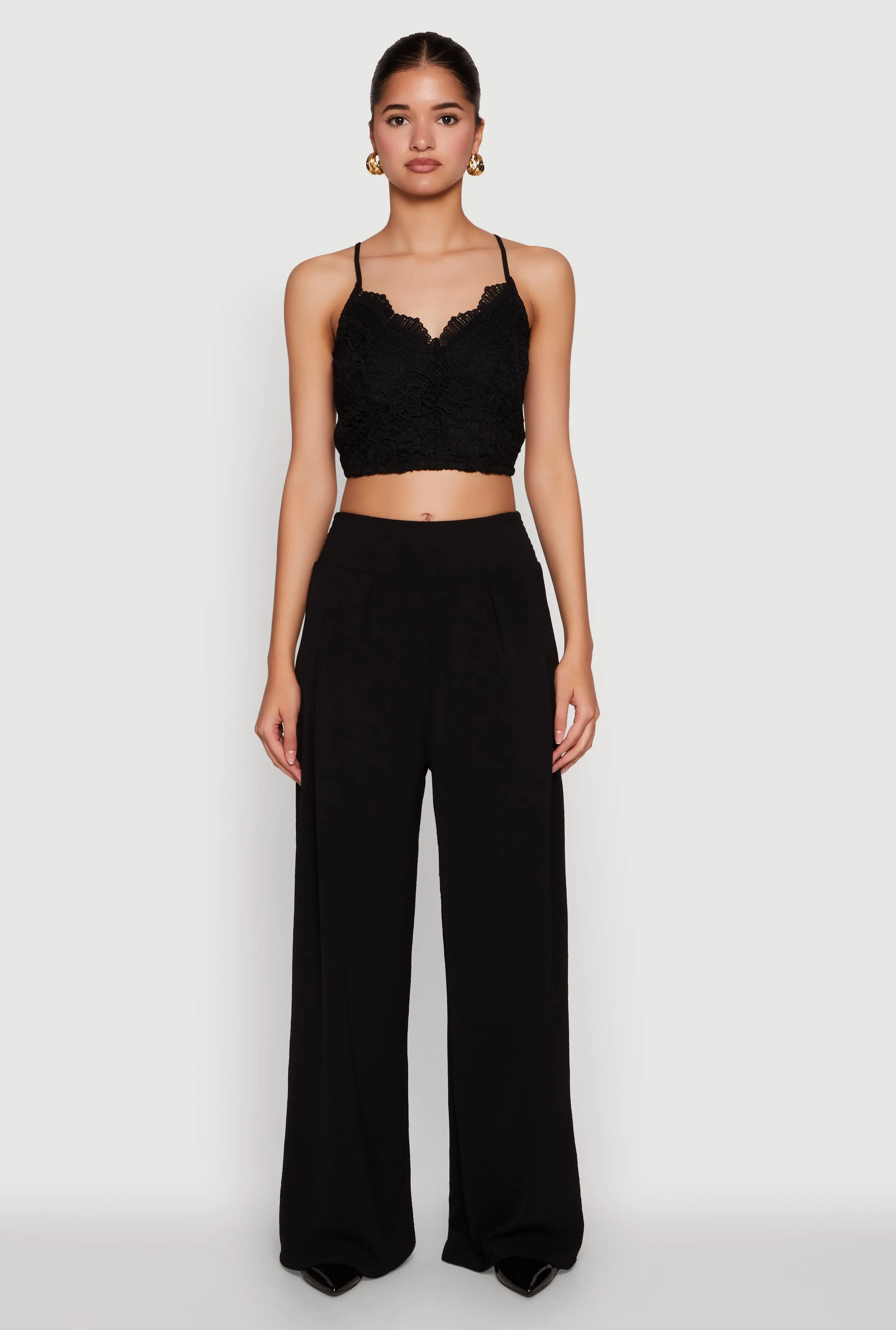 Airy Wide Leg Dress Pants sold by Rainbow