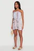 Striped Tie Waist Belted Cargo Pocket Romper sold by Rainbow
