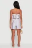 Striped Tie Waist Belted Cargo Pocket Romper sold by Rainbow