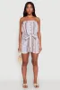 Striped Tie Waist Belted Cargo Pocket Romper sold by Rainbow