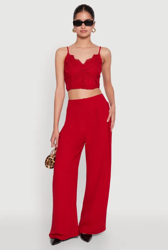 Airy Wide Leg Dress Pants sold by Rainbow