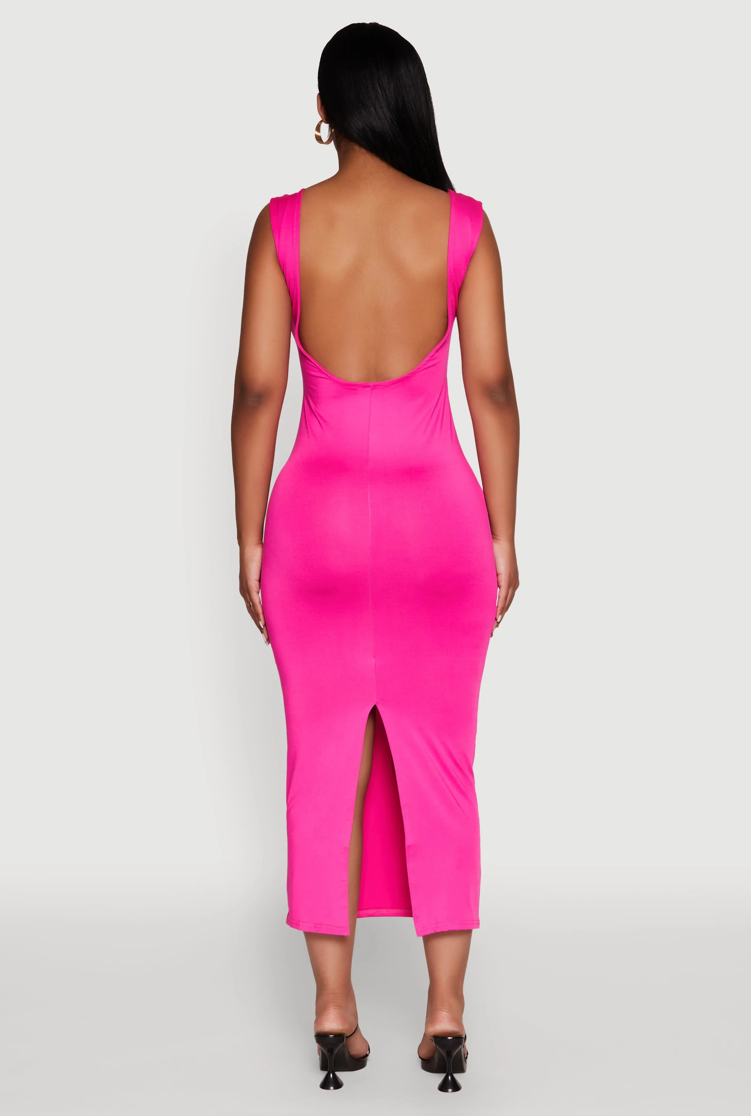 Scoop Neck Open Back Maxi Dress sold by Rainbow product image thumbnail 5