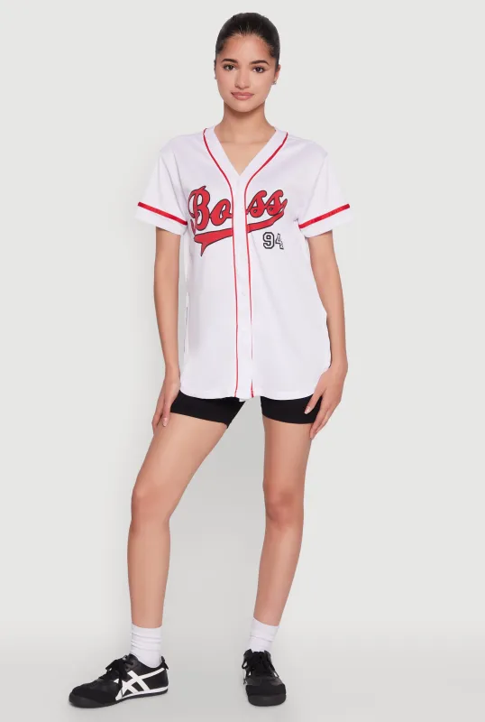 Boss 94 Graphic Baseball Jersey sold by Rainbow