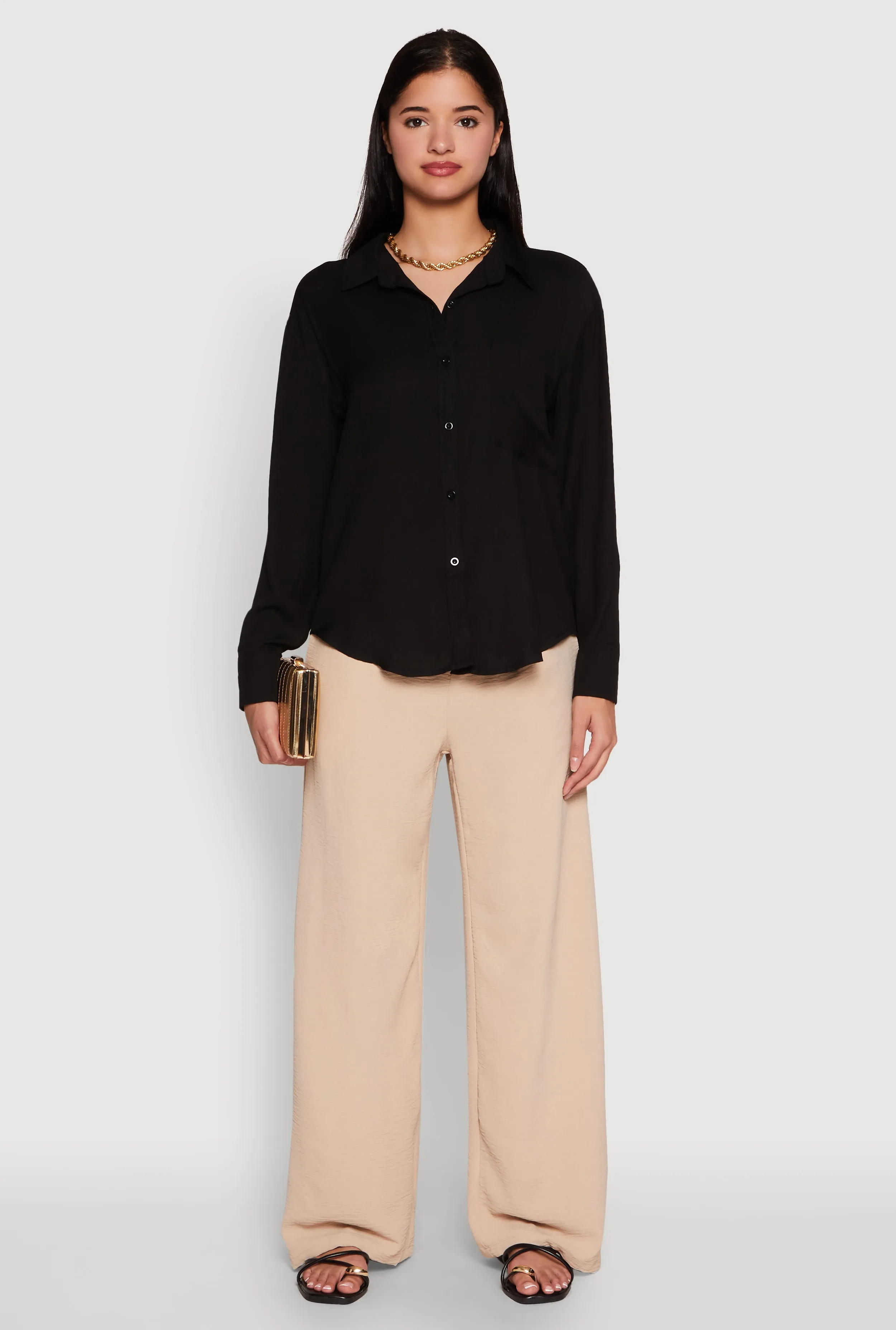 Iris Gauze Knit Button Front Shirt sold by Rainbow product image thumbnail 3