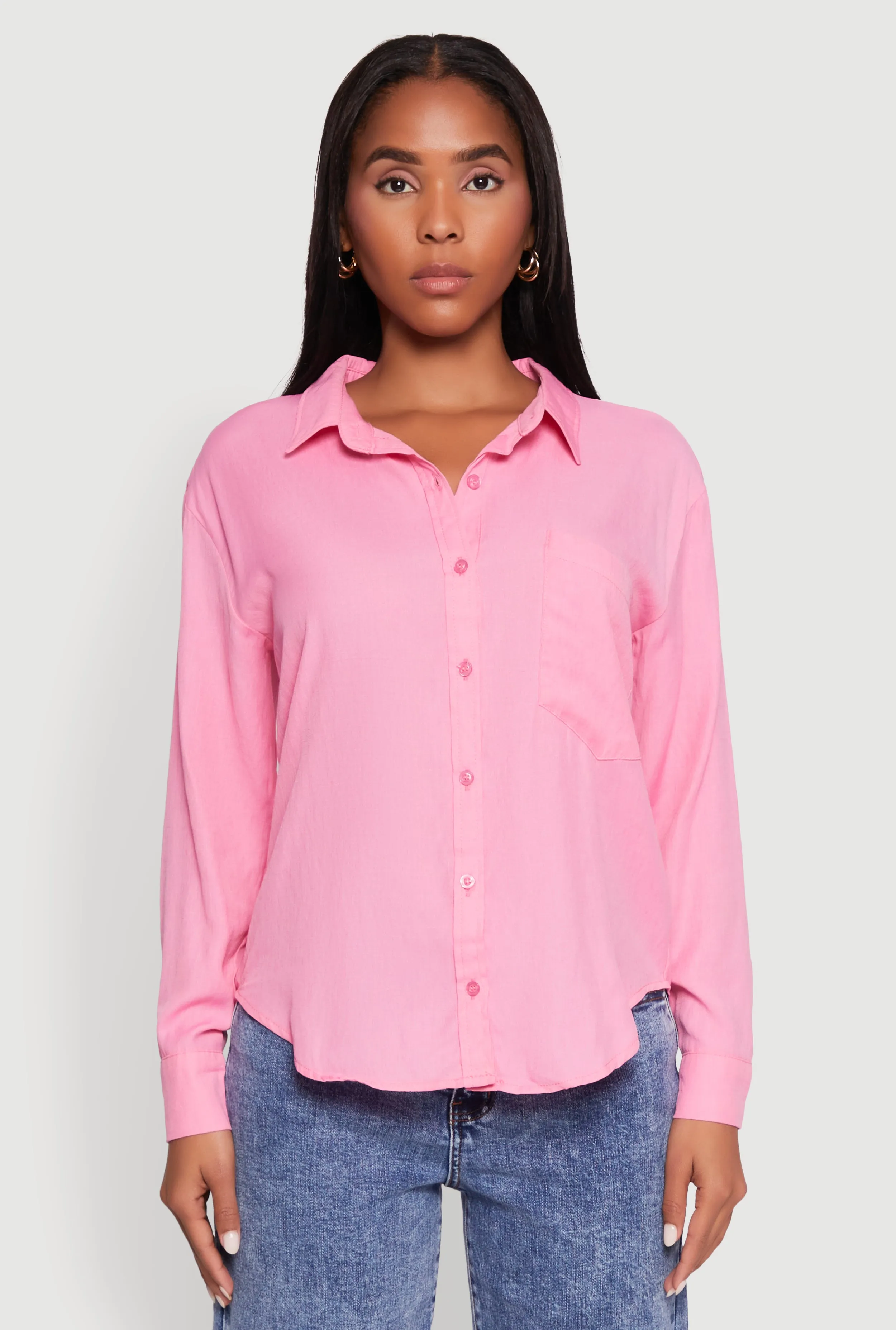 Iris Gauze Knit Button Front Shirt sold by Rainbow product image thumbnail 2