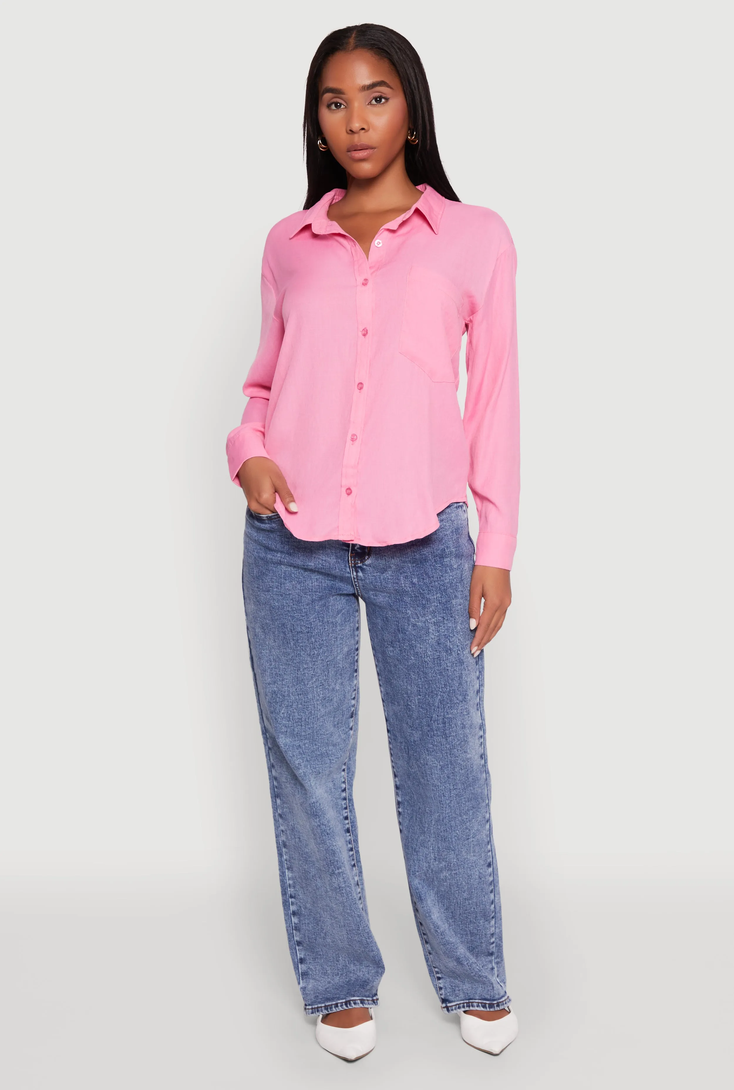 Iris Gauze Knit Button Front Shirt sold by Rainbow