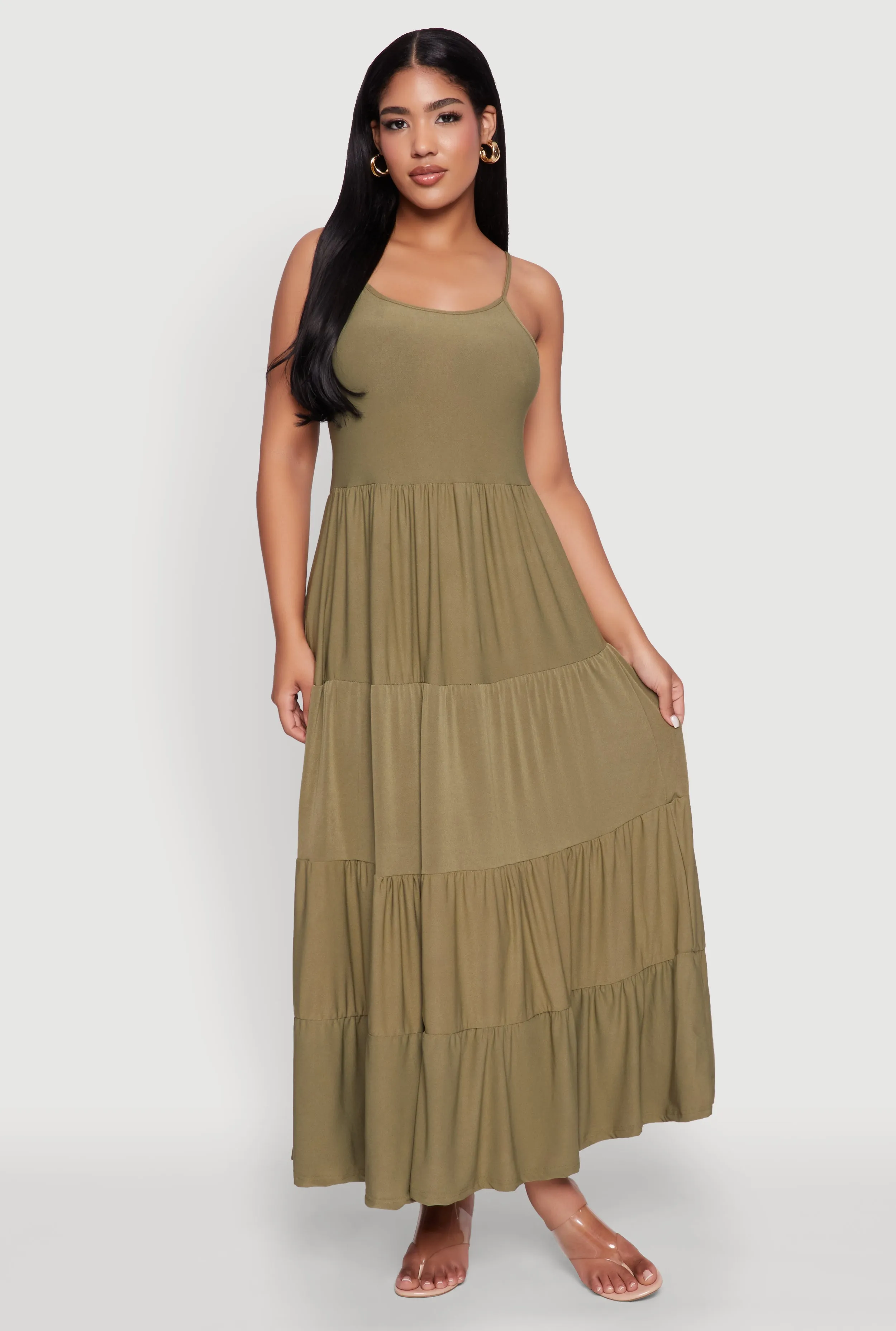 Scoop Neck Tiered Maxi Sundress sold by Rainbow product image thumbnail 2