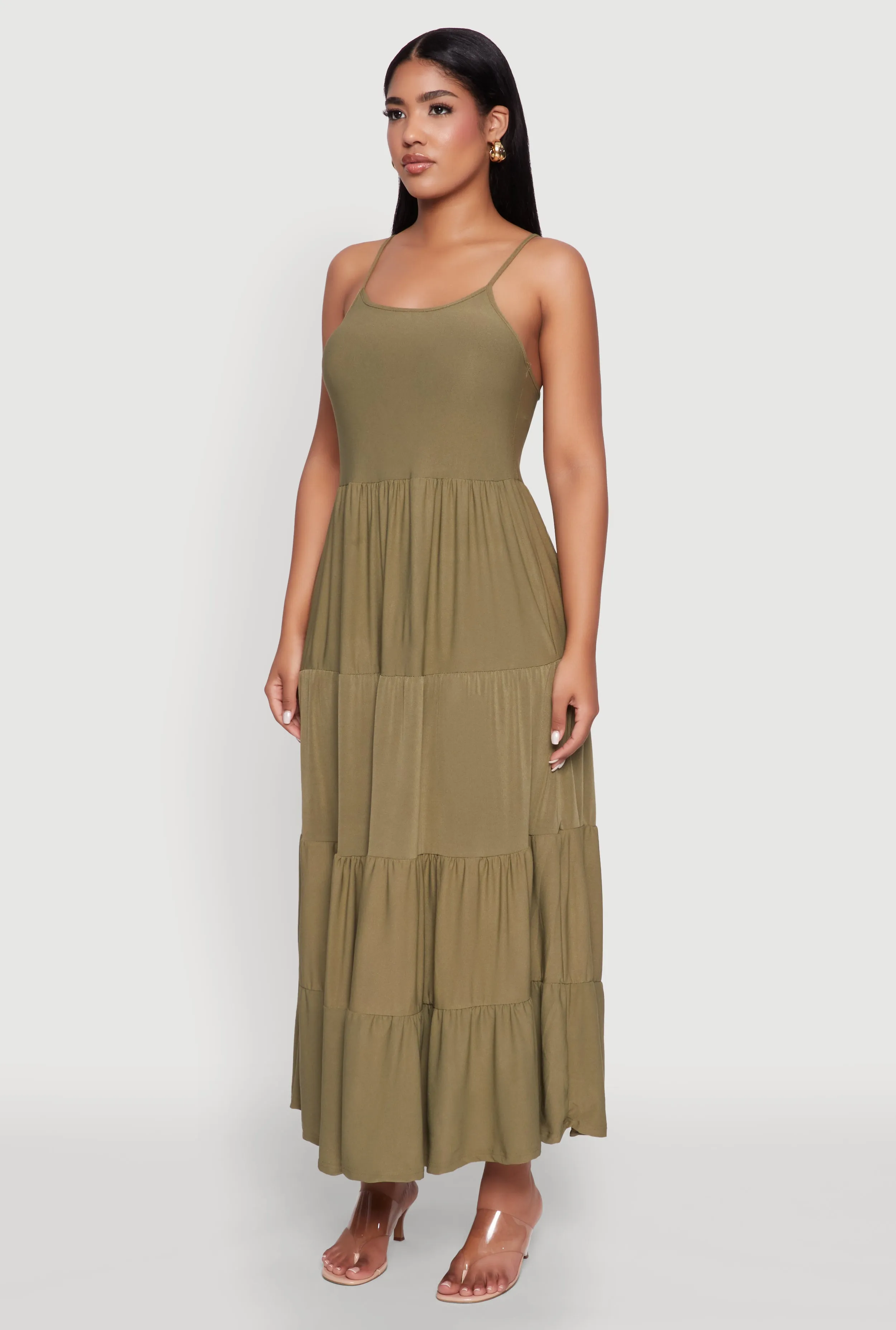 Scoop Neck Tiered Maxi Sundress sold by Rainbow product image thumbnail 3