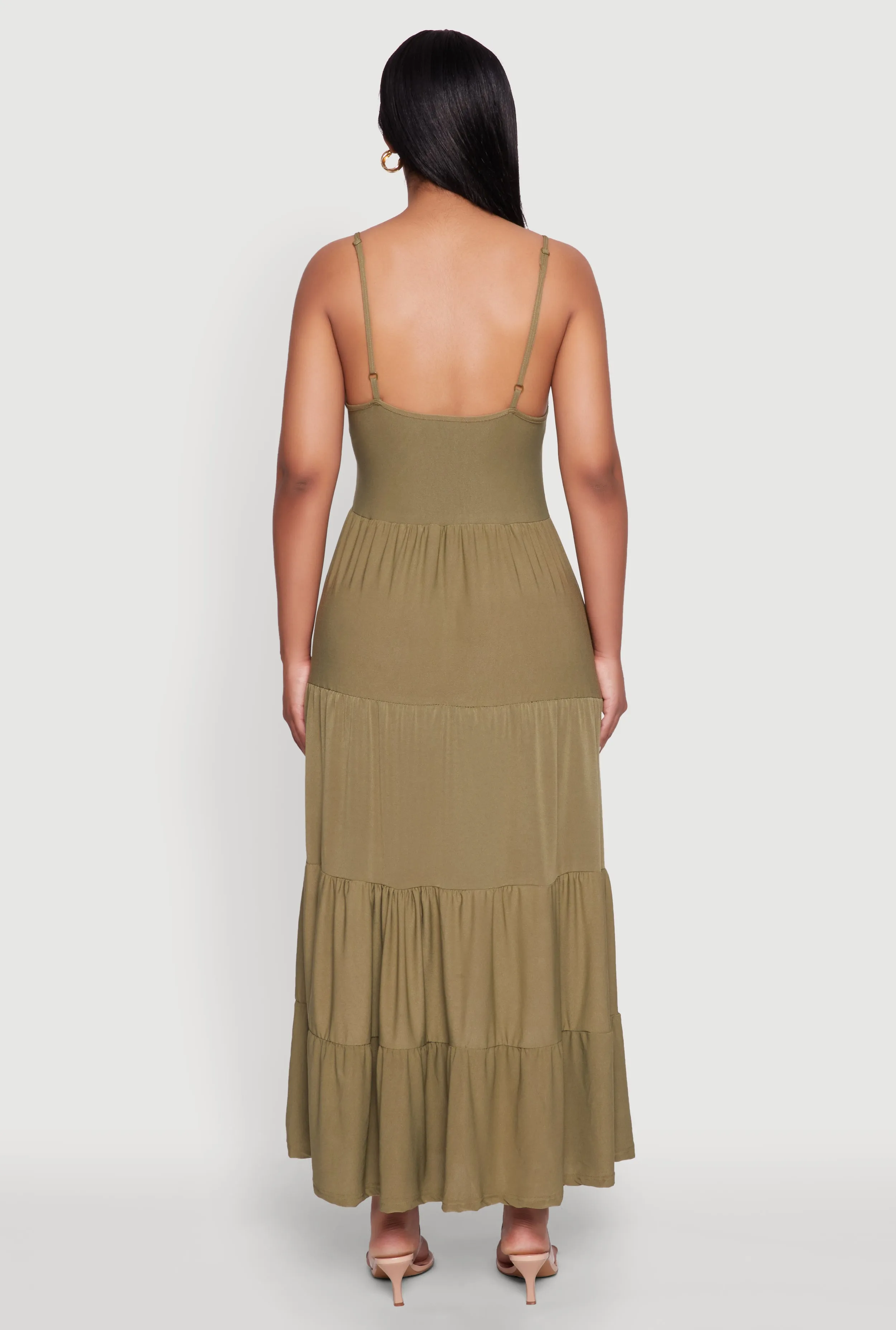 Scoop Neck Tiered Maxi Sundress sold by Rainbow product image thumbnail 5
