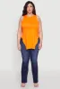 Plus Size Side Slit Crew Neck Tank Top sold by Rainbow